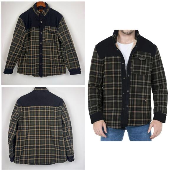 Niumike Men’s Outdoor Vintage 52 Plaid Flannel Button Down Shirt Jacket - Picture 7 of 11